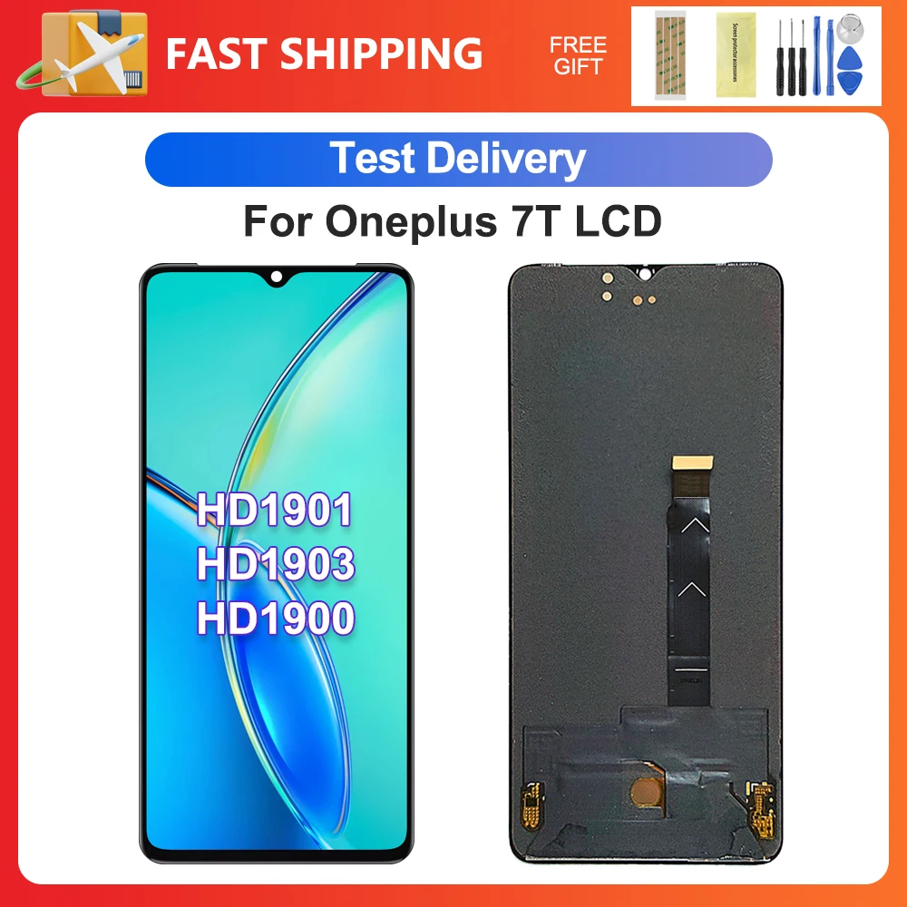 For OnePlus 7T 6.55\'\'For  1+7T HD1901 HD1903 HD1900 HD1907 HD1905 LCD Display Touch Screen Digitizer Assembly Replacement