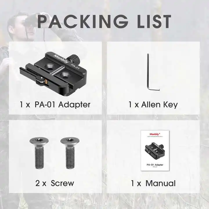 في الهواء الطلق اطلاق النار بقية الكاميرا المشبك الإفراج السريع لوحة المشبك ترايبود محول تركيب قاعدة الكاميرا