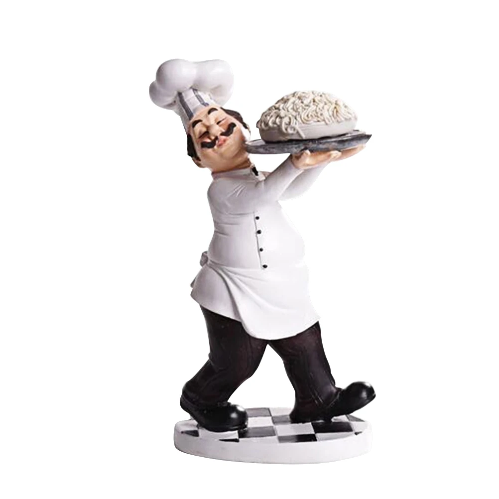 

Cartoon Decor Chef Figurine Resin Resin Figures For Hotel Material Lightweight Realistic Home Office Statue