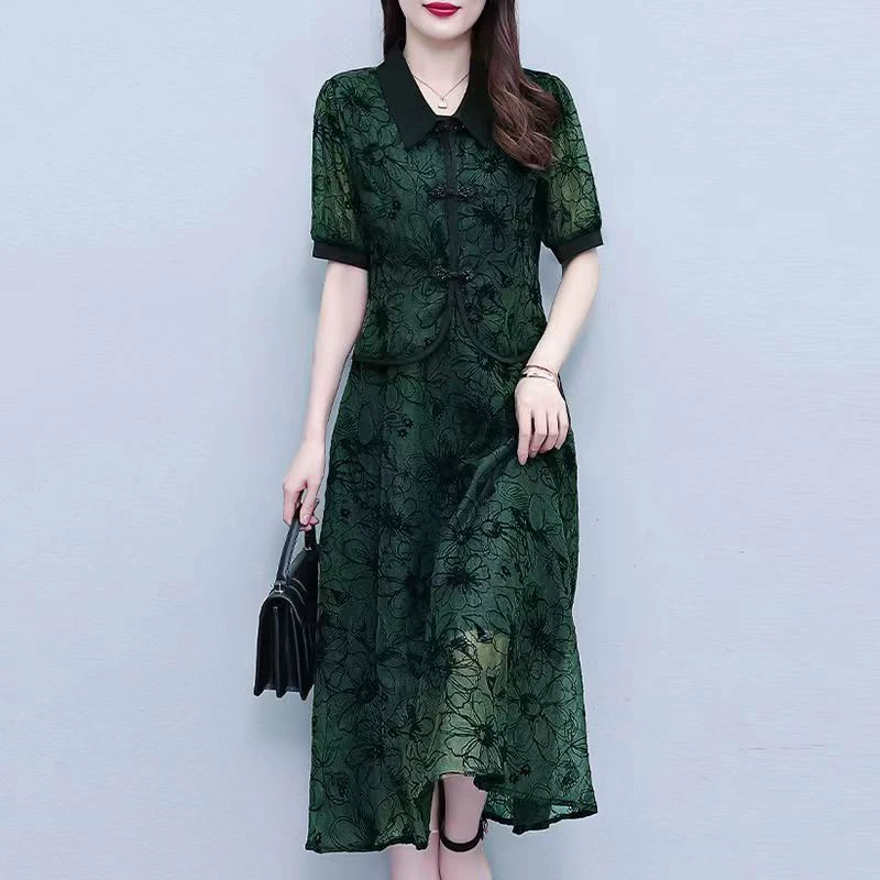 

2023 New High-End Westernized Cardigan Dress Set, Stylish And Loose Fitting Two-Piece Set For Women