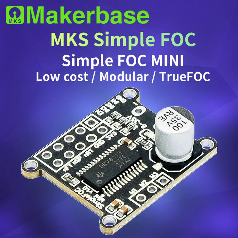 Carte de pilotage Makerbase MKSFOC Mini, algorithme SVPWM, FOC simple pour moteurs sans balais