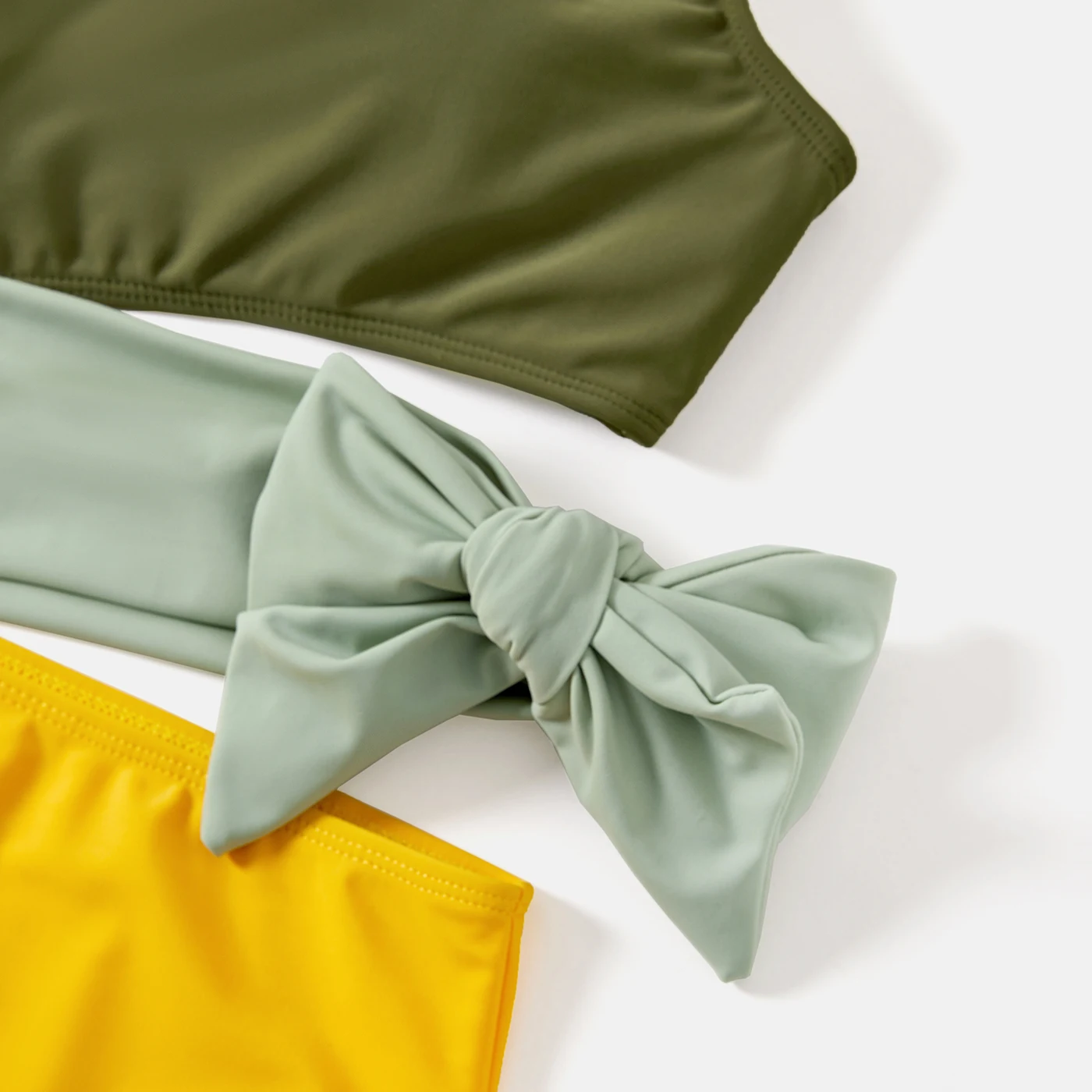 PatPat カラーブロック ワンショルダー ワンピース水着 レディース