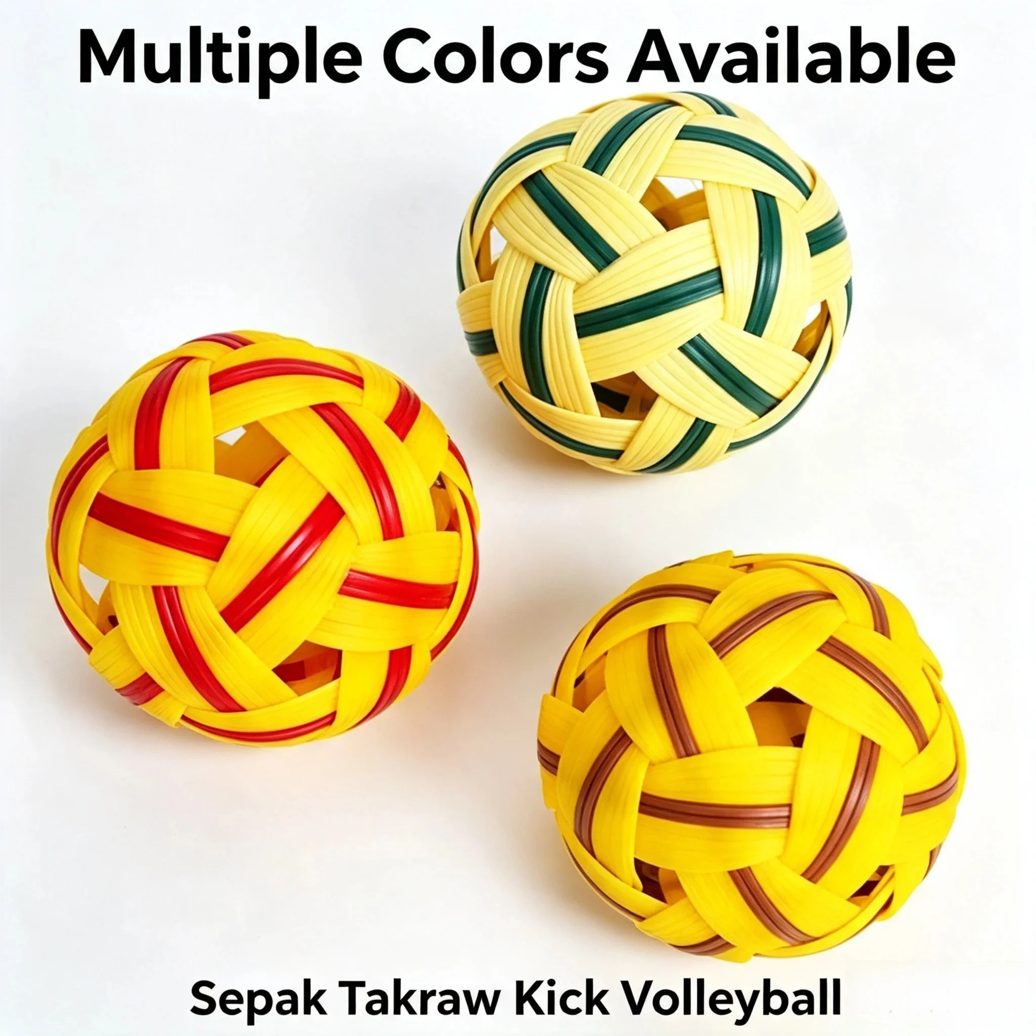 Durable Synthetic Rattan Sepak Takraw Ball Sepakraga Kick Volleyball Outdoor Indoor Sports Training Competition Game Ball