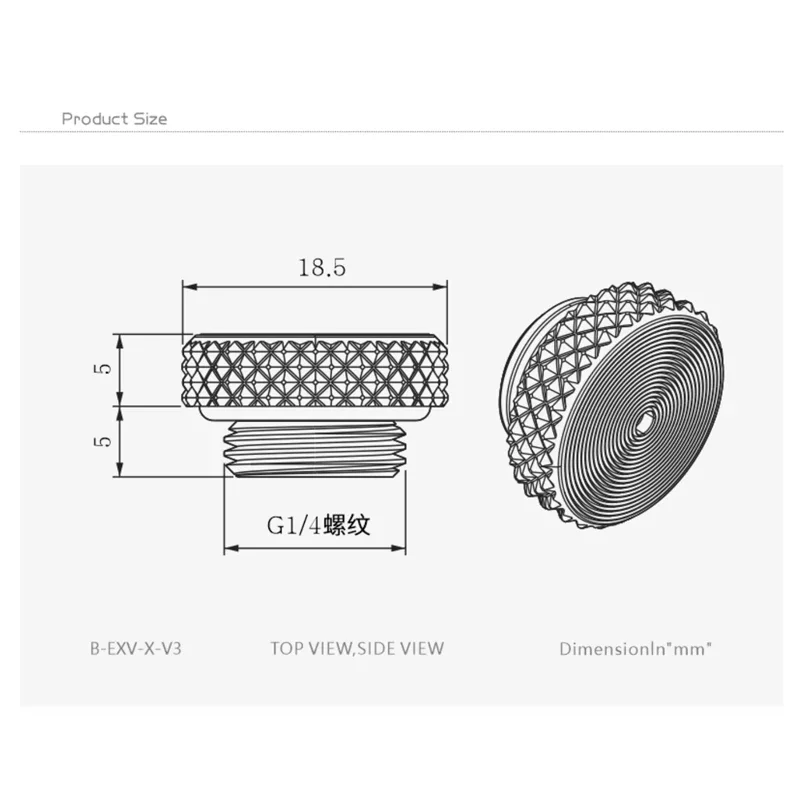 Bykski B-EXV-X-V3 Boutique CD pattern,Air Valve,Exhaust Plug,Pressing Manual Exhaust And Automatic Release Of Exhaust