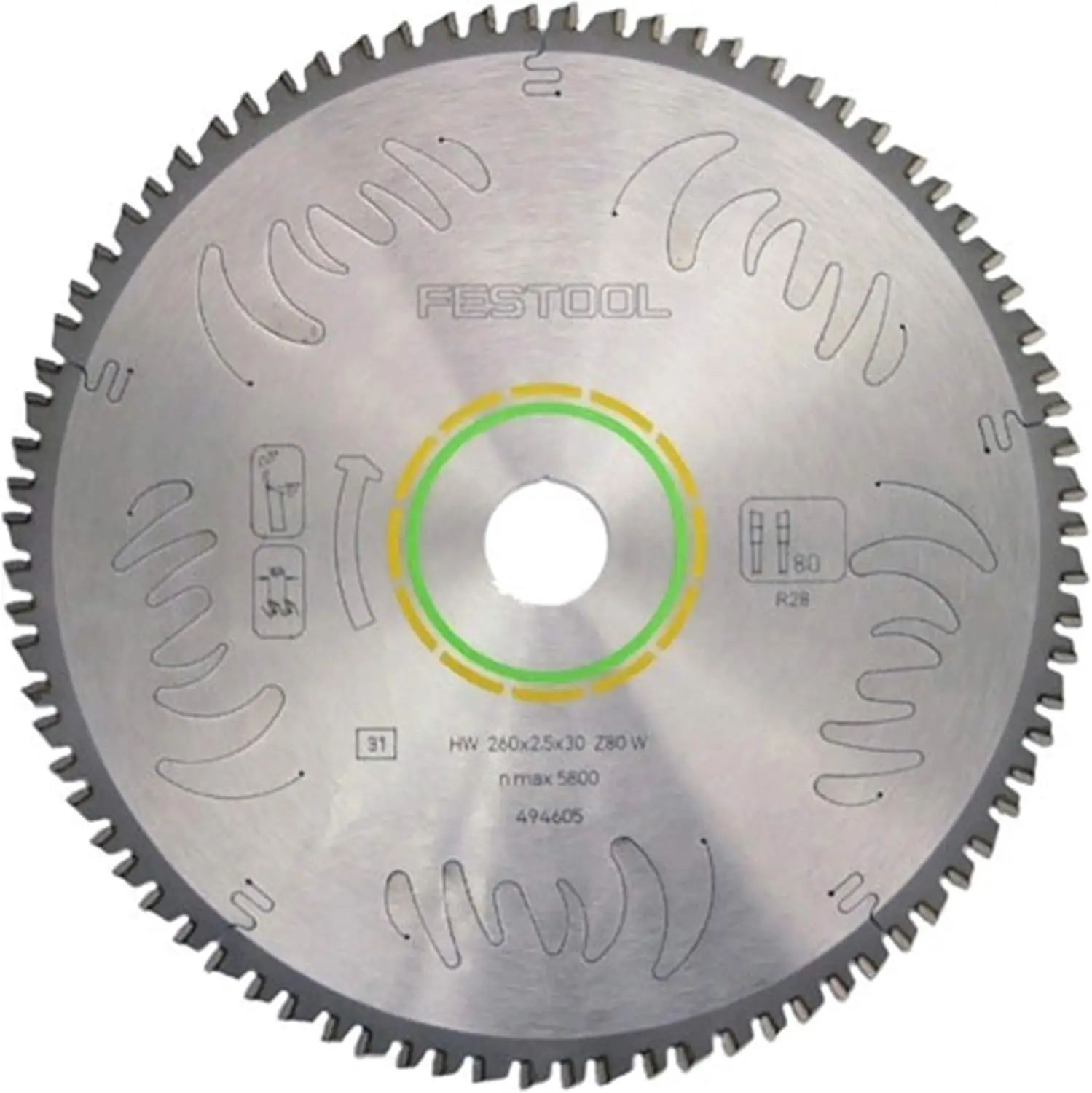 l 495387 Fine Tooth Cross-Cut Saw Blade For The Kapex Miter Saw, 80 Tooth
