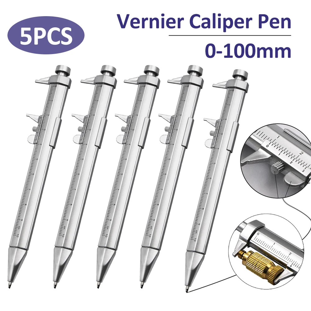 Caliper Pen 0-100mm Vernier Roller Ball-Point 1mm Plastic Student Stationery Gift Vernier Caliper Measuring Tools Fast Delivery