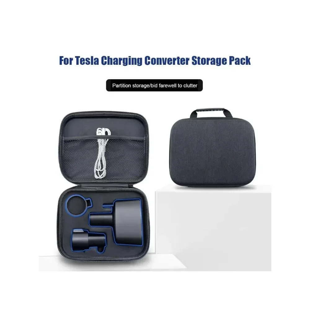 

Charging Converter Storage Pack For Tesla CCS1 J1772 Charger Adapter Storage Case Convenient Trunk Bag For Electric Car Charging