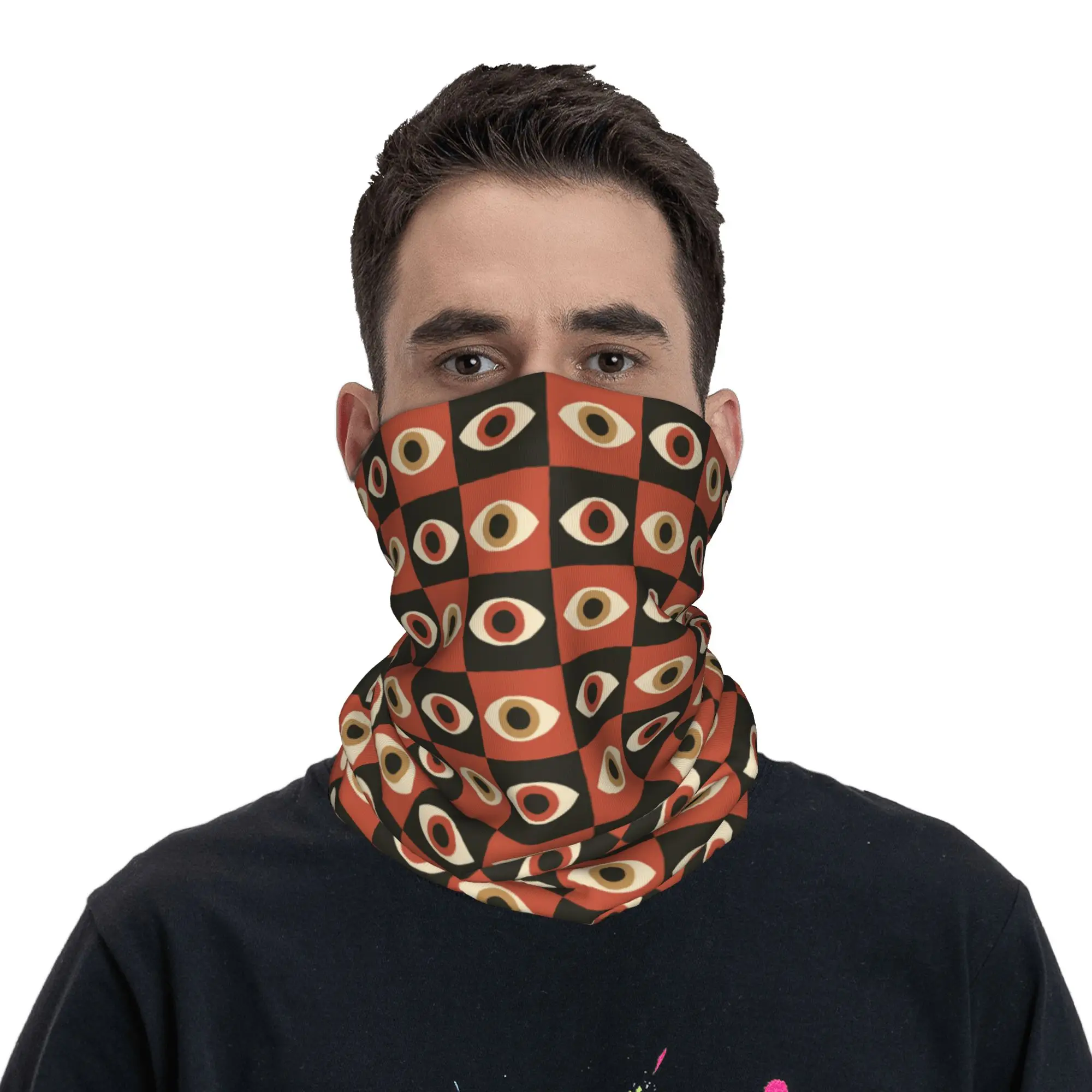 

Bauhaus Eyes Aesthetcis Bandana Neck Cover Printed Wrap Scarf Headwear Riding Unisex Adult All Season