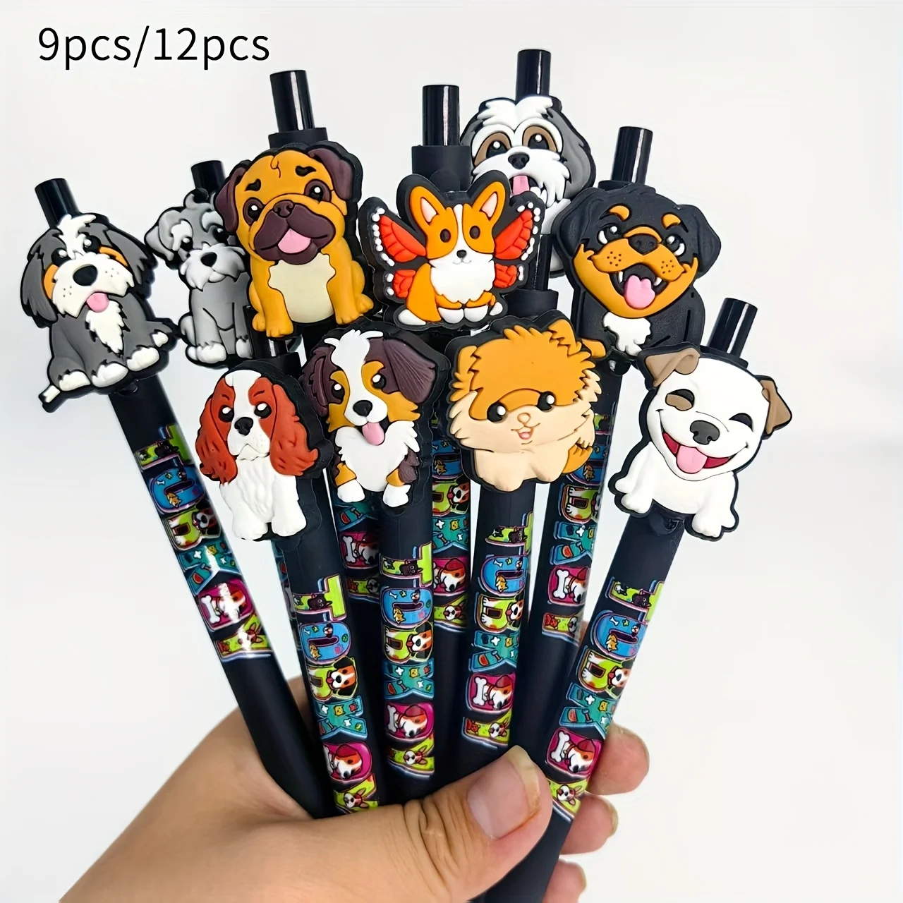 

9 шт./12 шт., креативные канцелярские принадлежности для собак и животных, шариковая ручка, офисный обучающий подарок, подпись