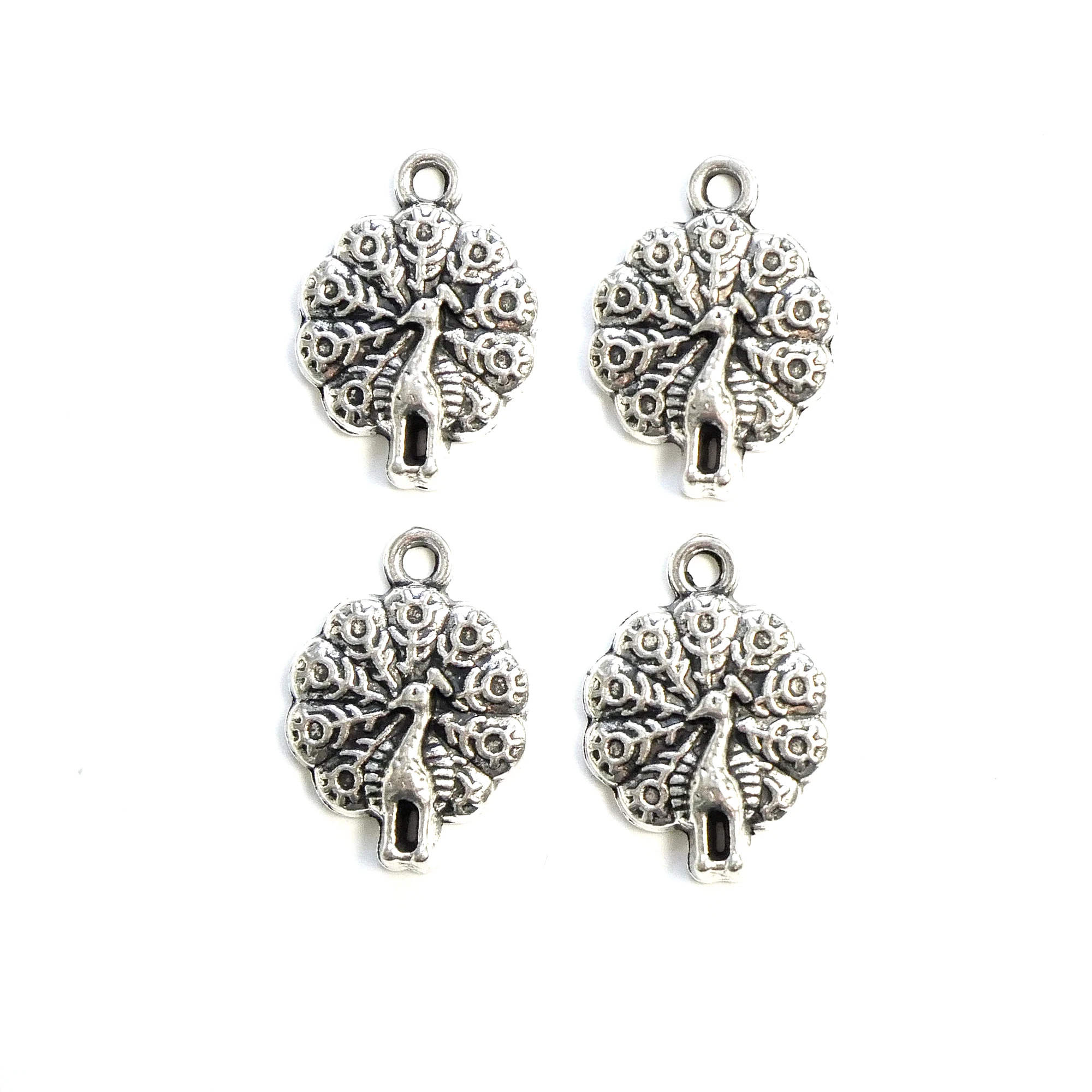 High Quality 20 Pcs 20x14mm Zinc Alloy Peacock Charms Fit DIY Jewelry Making Accessories Crafts