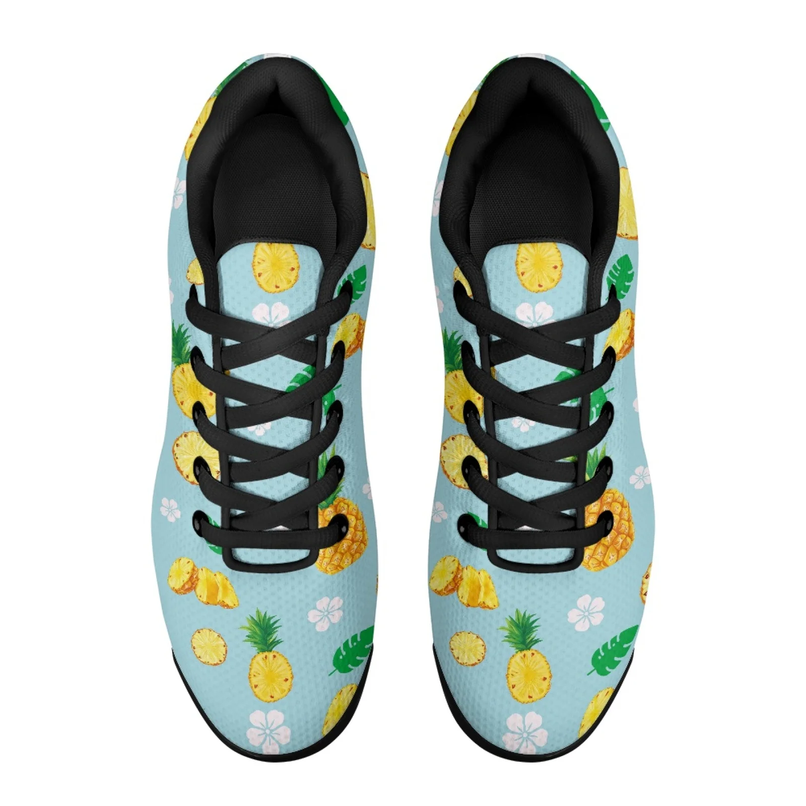 PENSTROLL Pineapple Flowers Air Cushion Running Tennis Shoes for Walking Mesh Shock-Absorbing Running Sneakers Air Cushion Shoes