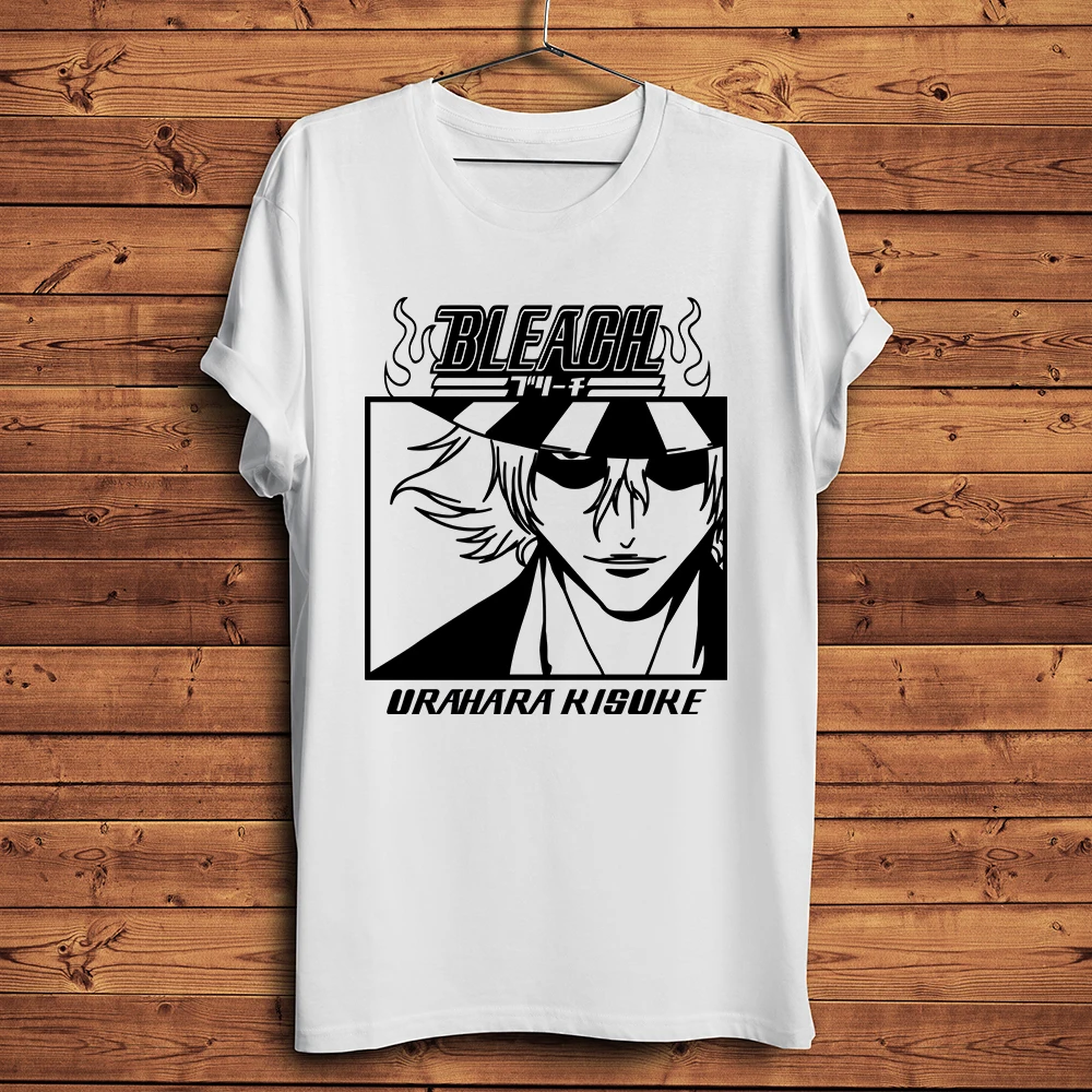 Kurosaki ichigo Bleach Urahara kisuke Funny anime T-Shirt Men Short Sleeve TShirt Unisex manga Streetwear Tee breathable print