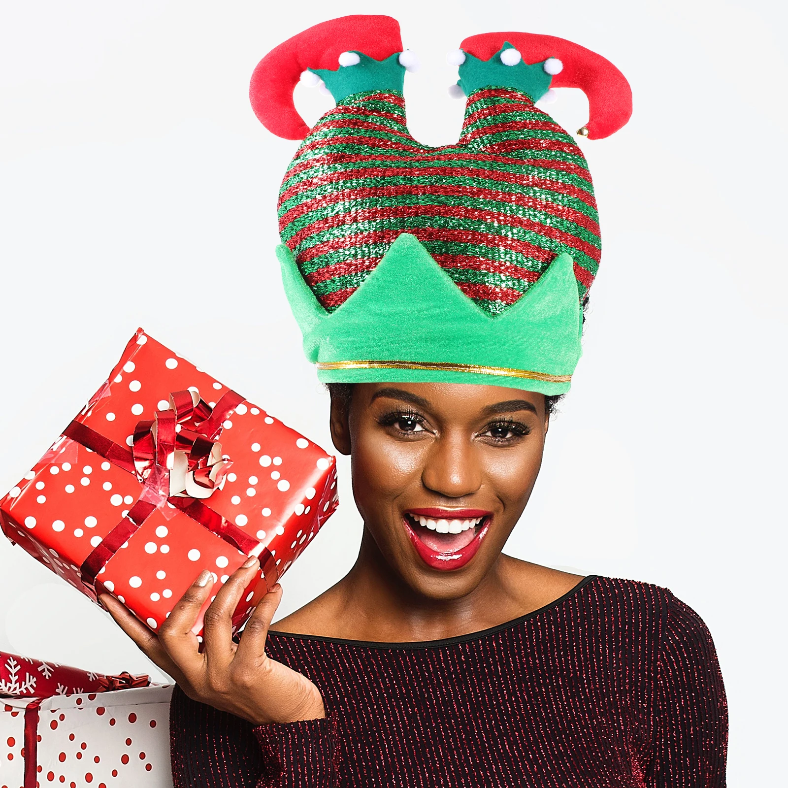 

1pc Xmas Party Party Favor Favor Costume Hat For Adults Holiday Carnival Photo Prop Santa Hats Decorative Hat