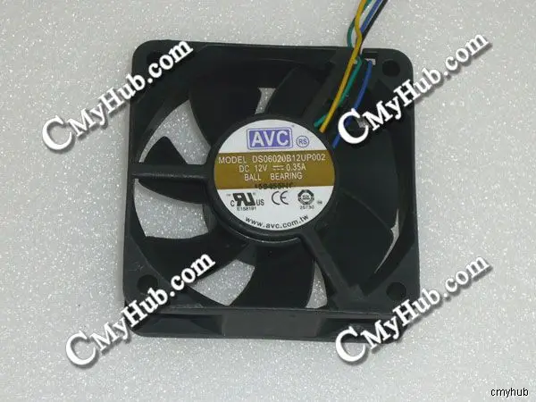 مروحة تبريد لسيارة AVC ، DS06020B12U ، P002 ، DC12V ، 0.35A ، ، 6 ، 60x60x20 ، 4-pin ، DS06020B12U