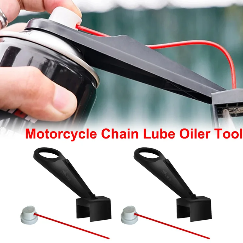 

Motorcycle Chain Oiler Spray Gear Mess-Free Chain Wax Chain Cleaner Attachment Motorcycle Chain Lube Oiler Tool for Motorcycle