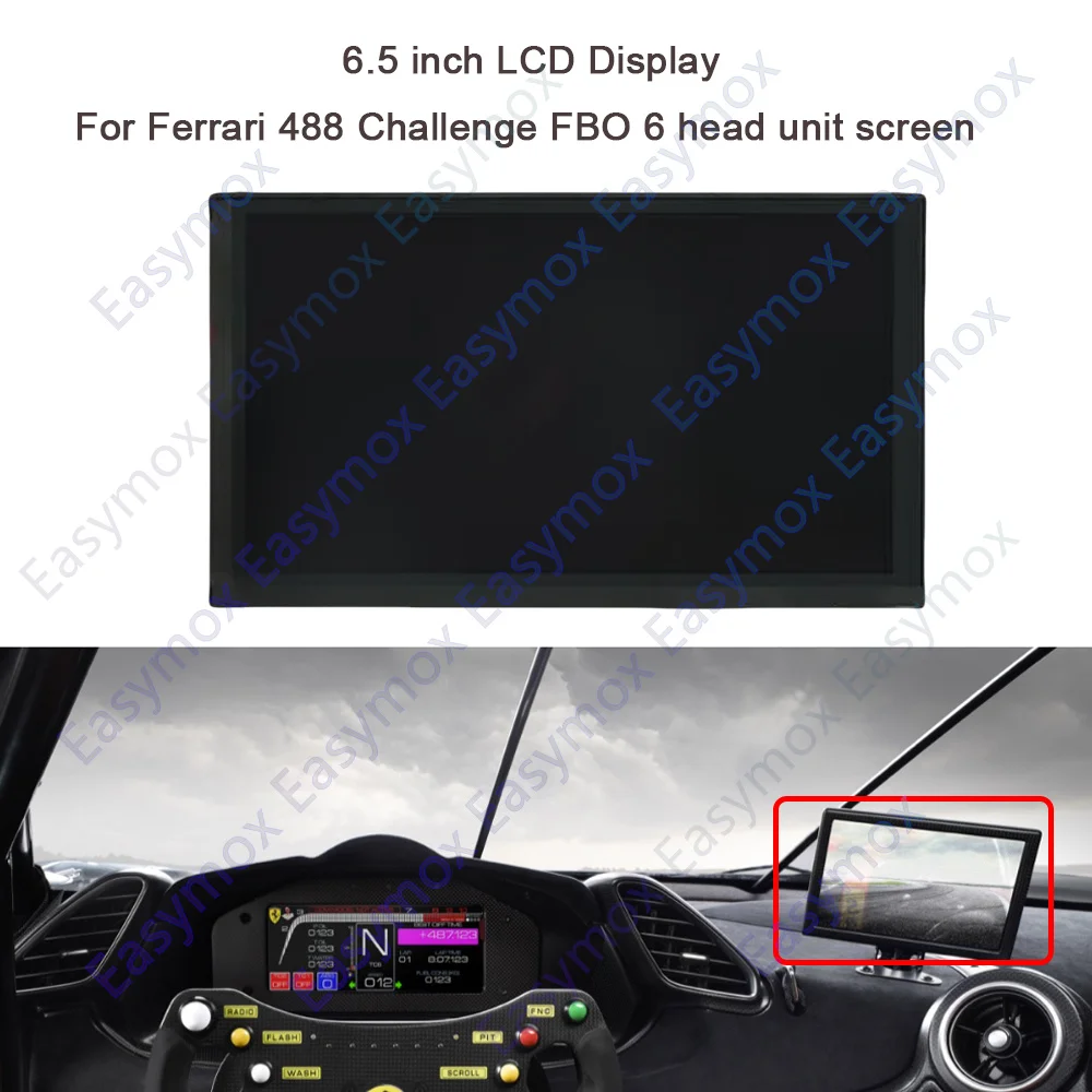 

6.5 inch LCD Display Screen Replacement For Ferrari 488 Challenge FBO-6 Instrument Cluster Car Parts