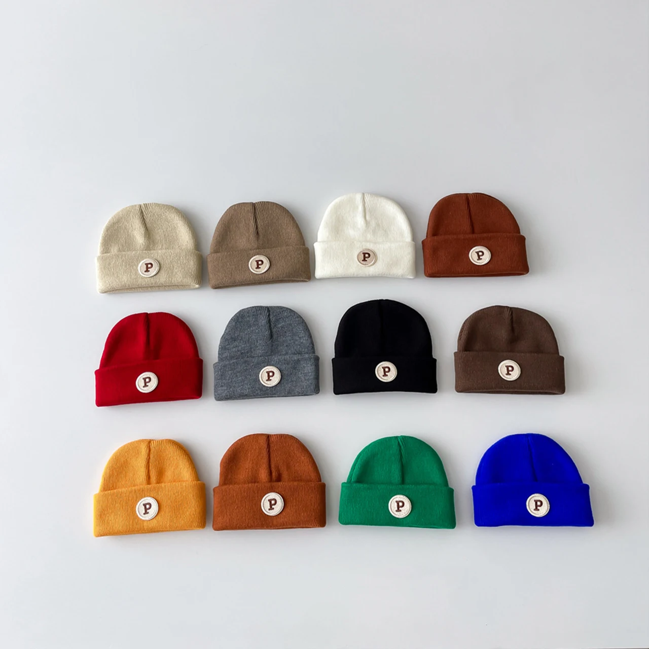 

Детская шапка с буквенным принтом, зимняя теплая детская вязаная шапка для детей 0-2 лет, однотонная шерстяная вязаная крючком шапка для малышей, пуловер, шапка