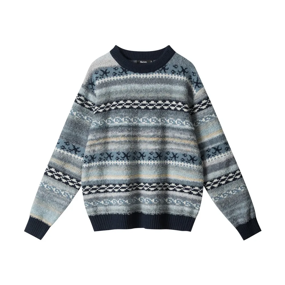 

Rainbow Loose Retro Vintage Sweaters Designer Knitwear Knitted Winter Clothes Pullovers Tops for Women Girls Office Ladies