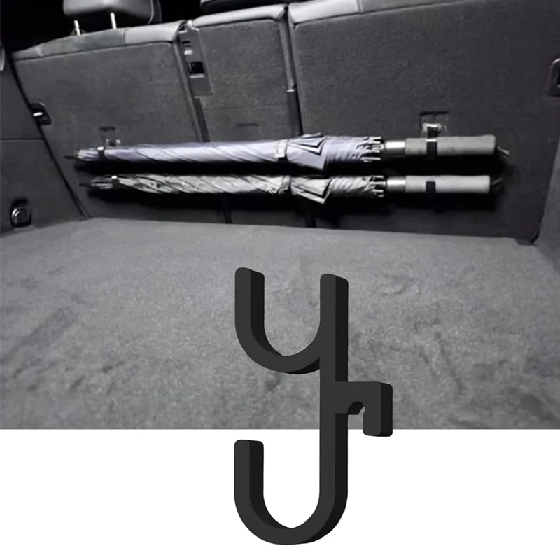 2 قطعة خطاف مظلة السيارة، خطافات صندوق السيارة العالمية، حامل مظلة صندوق السيارة العالمي، بدون حفر