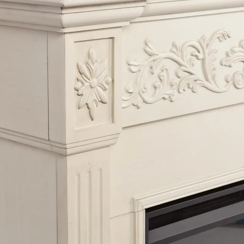 Furniture  Electric Carved Floral Trim Fireplace  (Major Appliances) Home