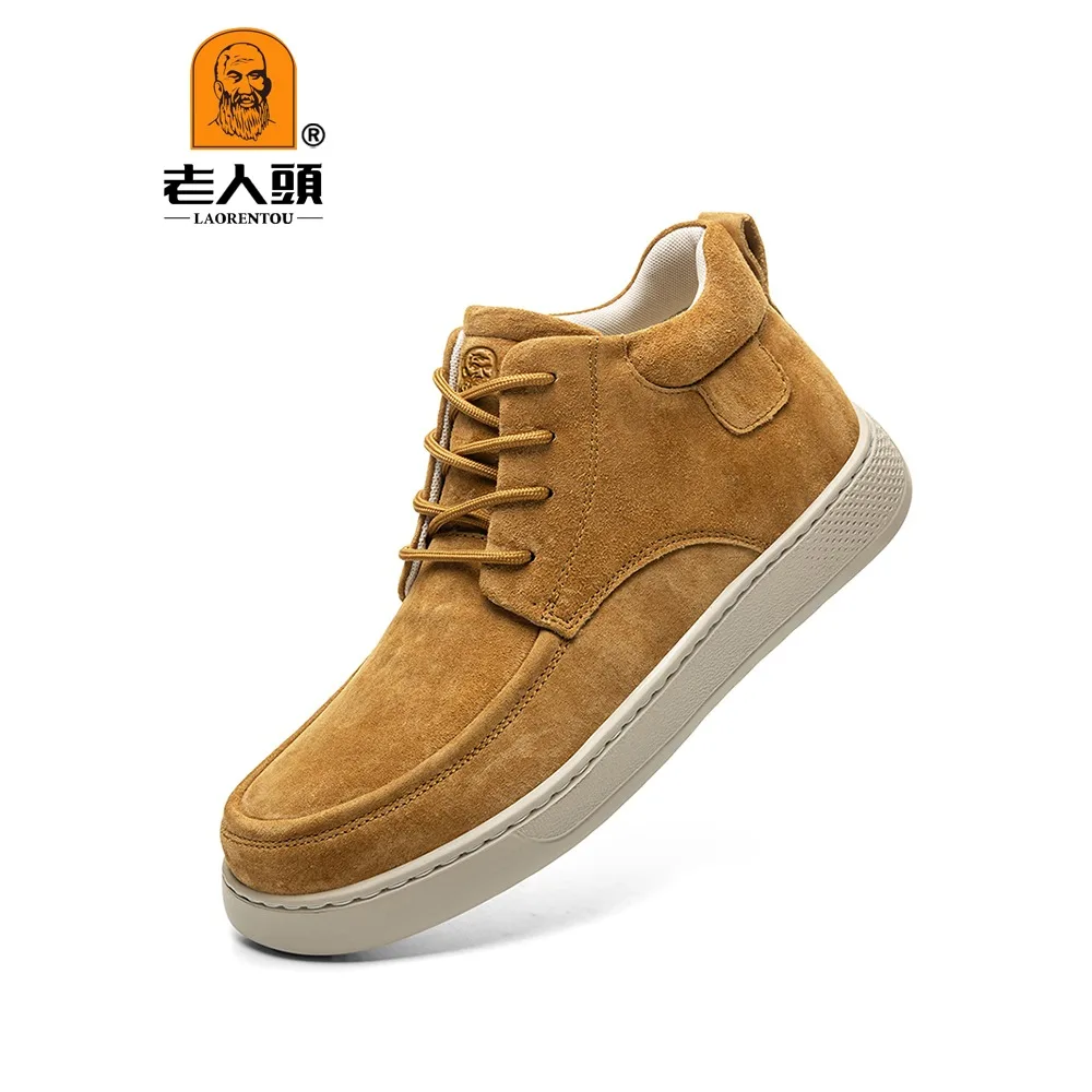 

New Designer Lace Loafers for Men Retro Breathable High Quality Leather Shoes Man Fashion Casual Soft Sole Spring Autumn Shoes