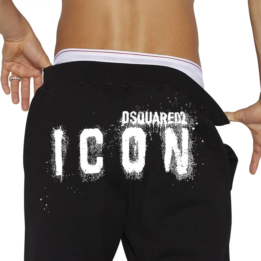 

Новые модные мужские хлопковые спортивные штаны с культовым логотипом, вязаные брюки с буквенным принтом, свободные спортивные повседневные брюки на осень-зиму