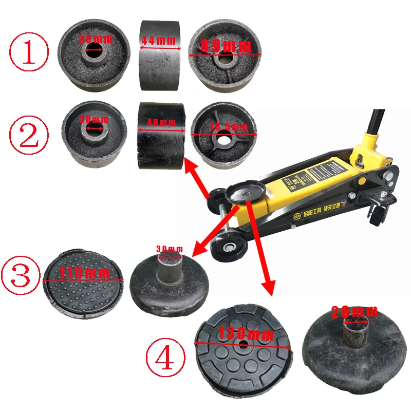 2.5Tons 3 Tons Horizontal Jack Accessories 3T Horizontal Hydraulic Jack Torsion Spring Universal Wheel Pallet Front Wheel