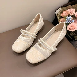 Buty dla kobiet 2024 Clear Kawaii Ladies Summer Footwear with Bow Cute White Flat Transparent Flats Round Toe Fashion Beau Today