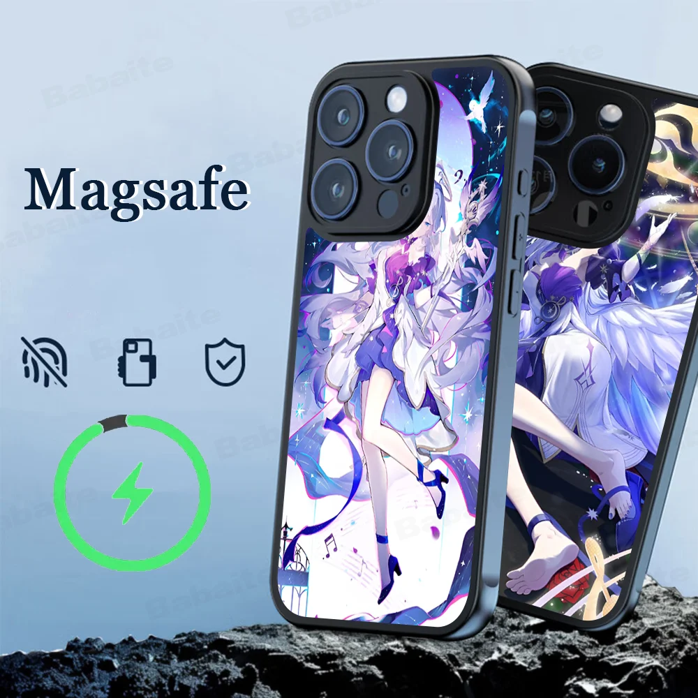 Honkai Star Rail ROBIN Phone Case Magnetic Case For IPhone 16 14 13 12 11 15 Pro Max Plus For Magsafe Wireless Charge Cover