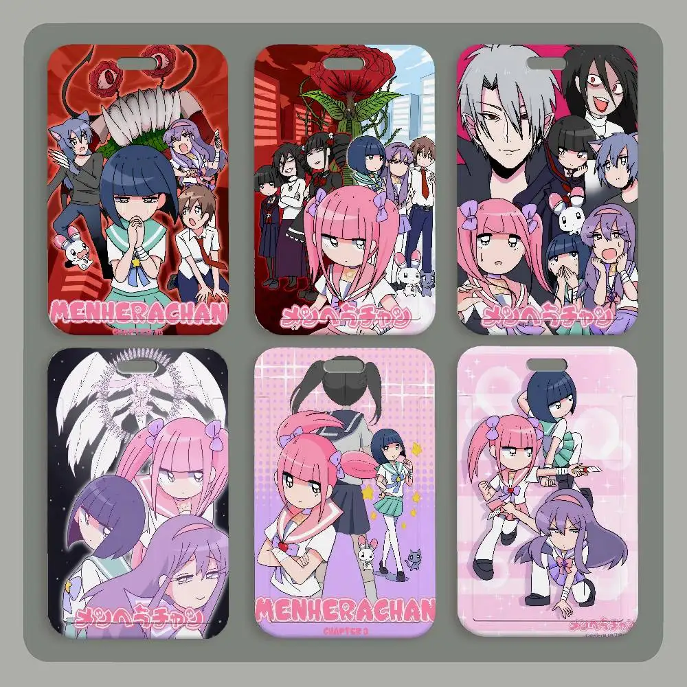 

Держатель для ID-карты Menhera Chan ANIME с ремешком на шею, подвеской, держателем для бейджа, шнурком-темляком, брелоком, чехлом для рабочего пропуска, подарок