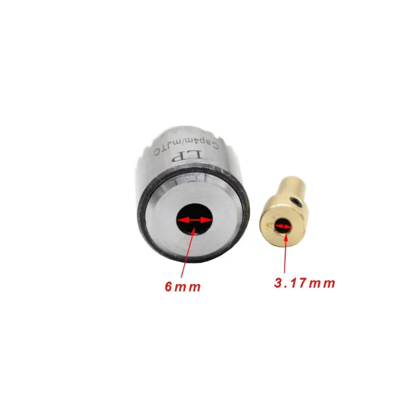 4pcs Micro Motor Drill Chuck gamma di serraggio 0.3-4mm Mini montato su cono con chiave 3.17mm albero elettrico in ottone