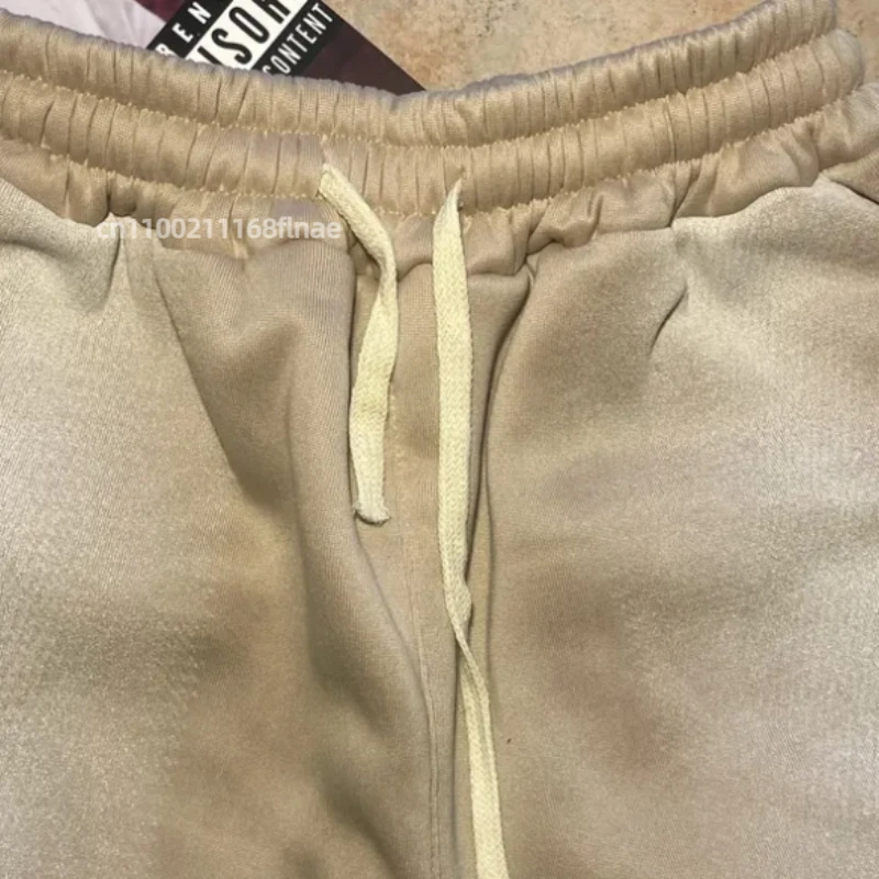 Pantaloni hip-hop da ballo di strada, colori contrastanti casual, pantaloni sportivi versatili con coulisse a gamba larga e gamba dritta da uomo e da donna