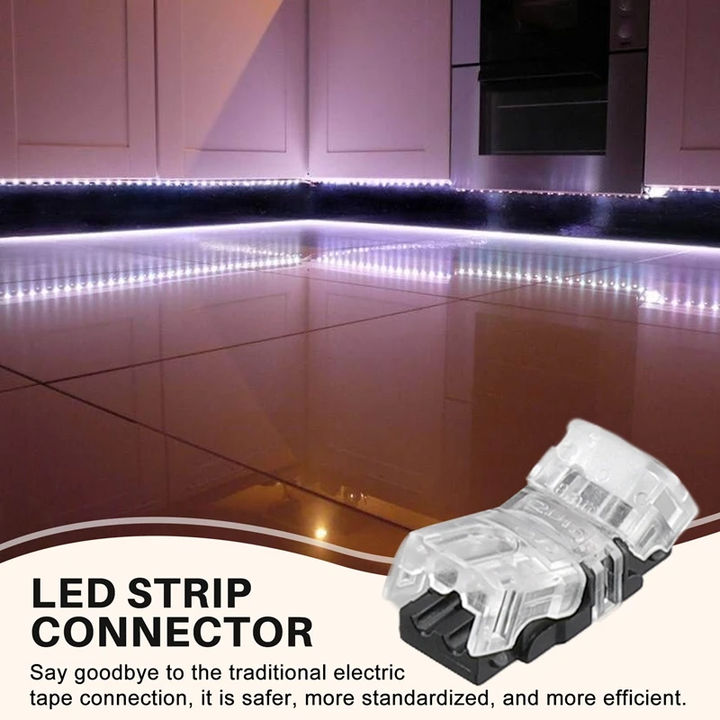 20PCS 2Pin LED Strip Connectors Waterproof 8Mm LED Terminal Connector For LED Strip Light WS2811 WS2812B Strip