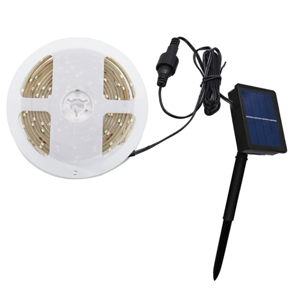 

Solar Powered Led Strip Lights Outdoor Warm White Tape Light For Garden Yard Patio Lawn Landscape Lighting Decor