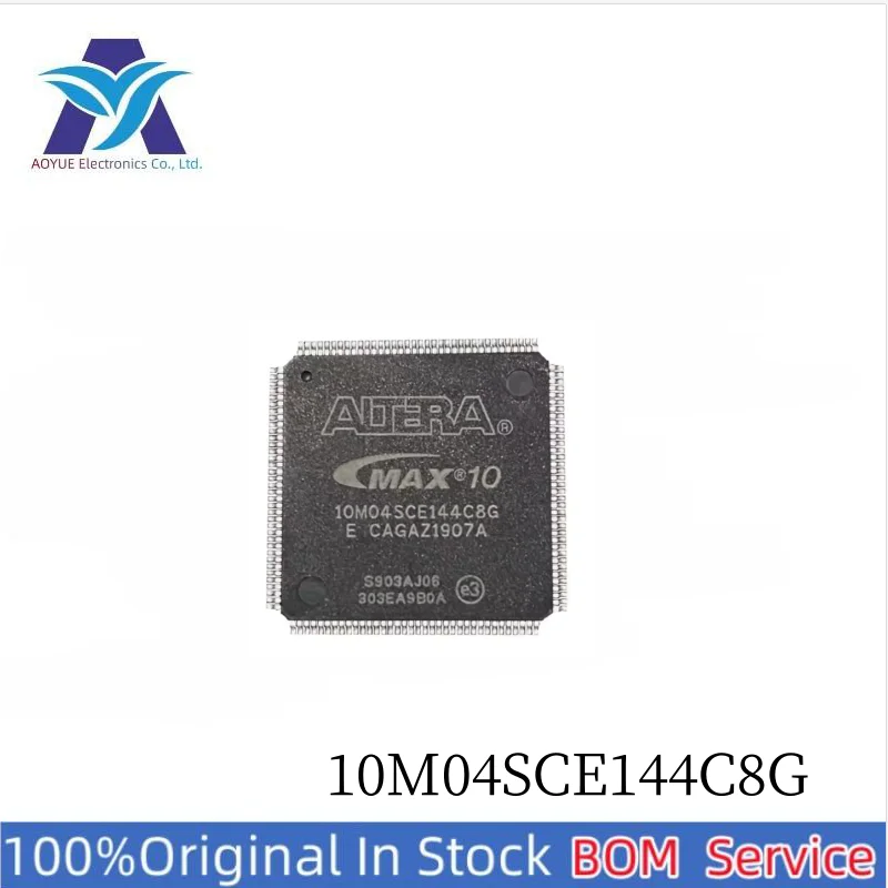 

New Original IN Stock IC Electronic Components 10M04SCE144C8G QFP-144 FPGA Chip MAX 10 Family 4000 Cells 55nm Technology 3.3V