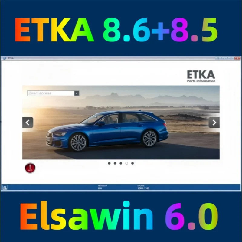 Auto Repair Software Group Vehicles Electronic Parts Catalog Free Install Etka 8.6+8.5+ ELSAWIN 6.0 for Audi for VW