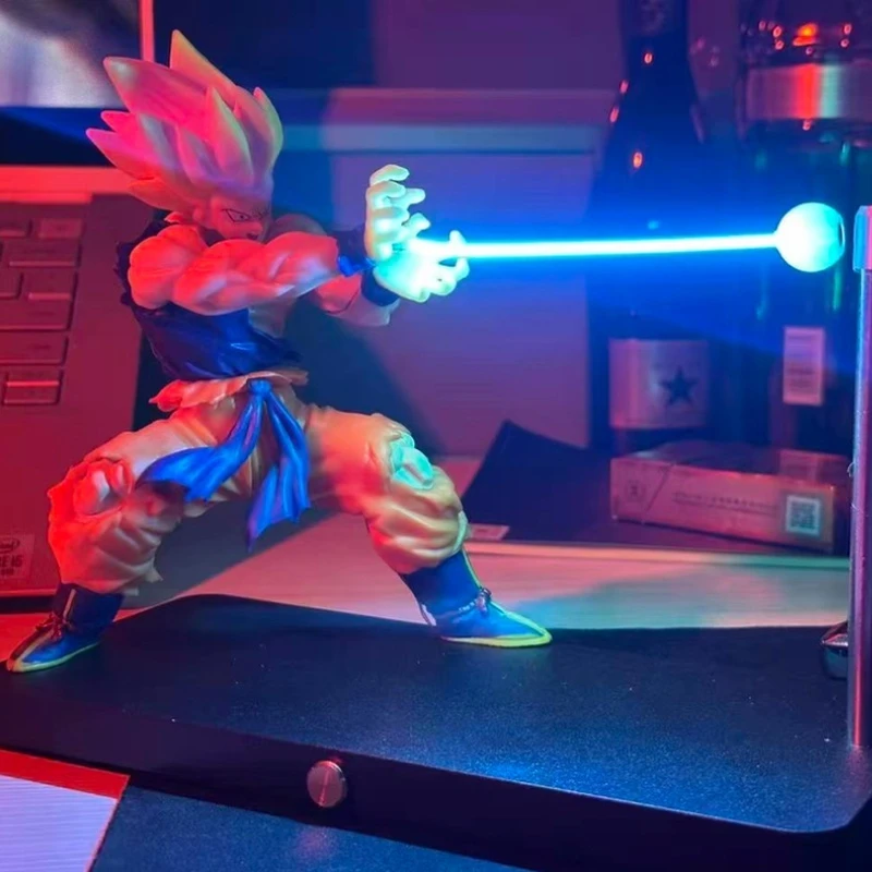 

Ночник-лампа 16 см Dragon Ball Super Saiyan Goku Kamehameha, магнитная атмосферная лампа, аниме-аксессуар для спальни и рабочего стола, для фанатов