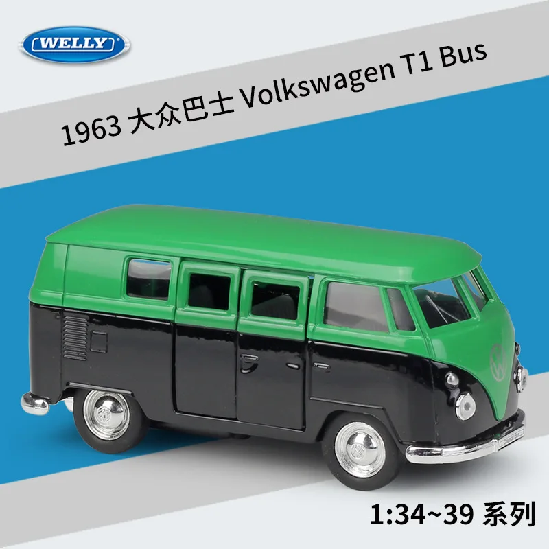WELLY 1:36 T1 doble cabina recoger modelo de coche de aleación fundida juguetes y regalos para niños