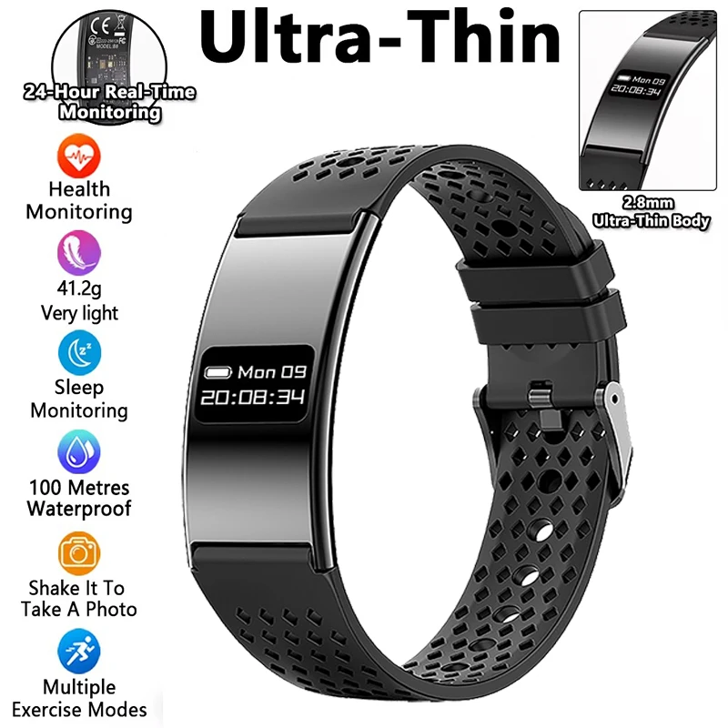 

Men Health Smart Bracelet Fitness Tracker Smart Wristband Heart Rate Sleep Monitor Pedometer Slim Smartwatch for Android iOS