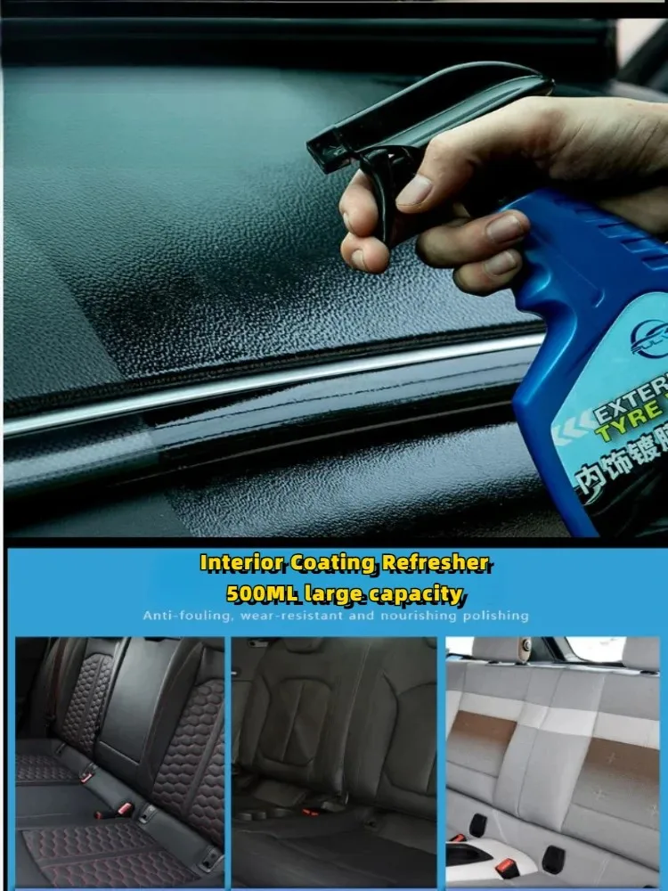 

500ML surface plate wax dashboard car leather seat maintenance agent refurbishment interior dustproof sunscreen oil fragrant coa