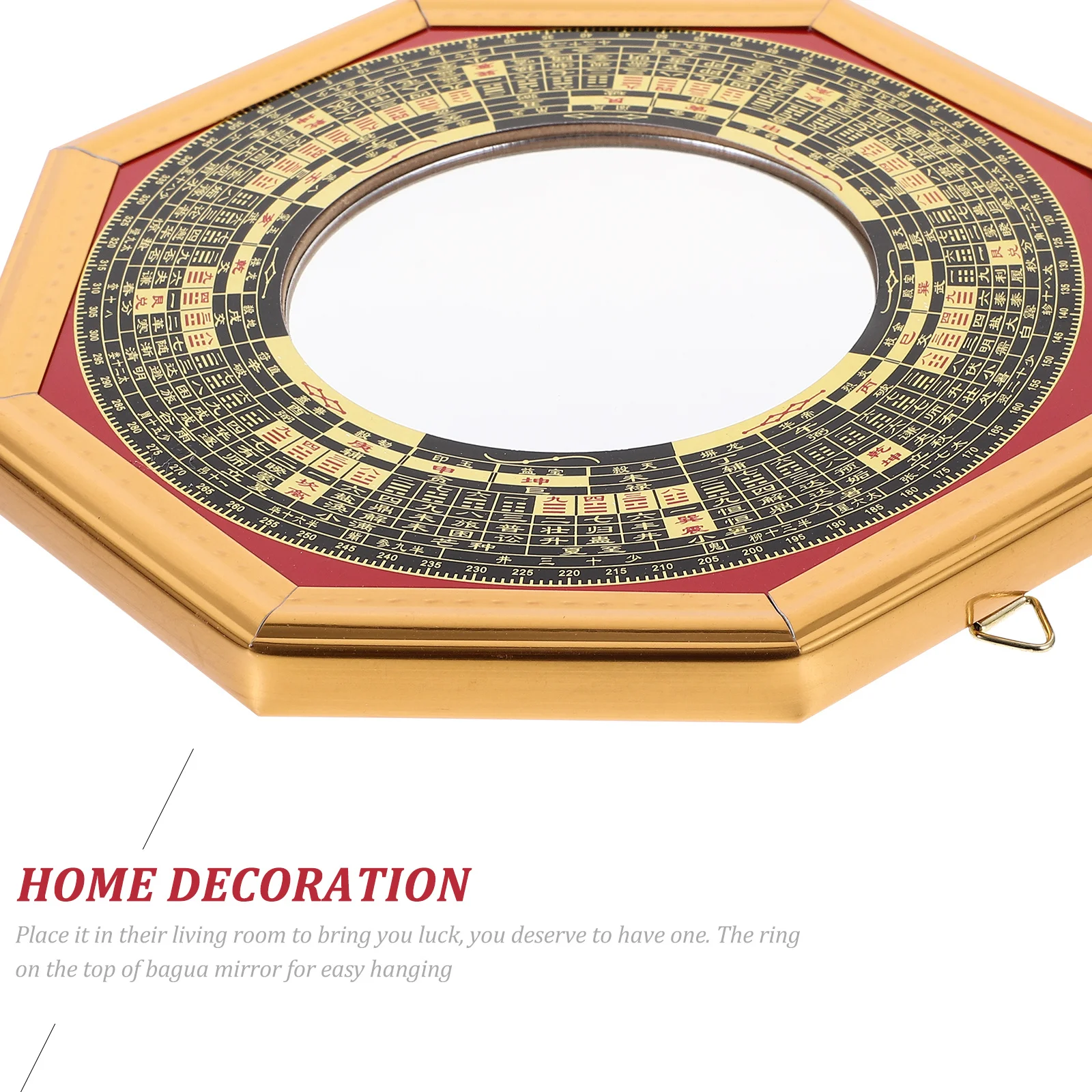 

Chinese Wood Bagua Mirror Convex Copper Craft For Home Decor Wall Hanging Adornment Ward Off Bad Luck Evil Spirits Exorcism