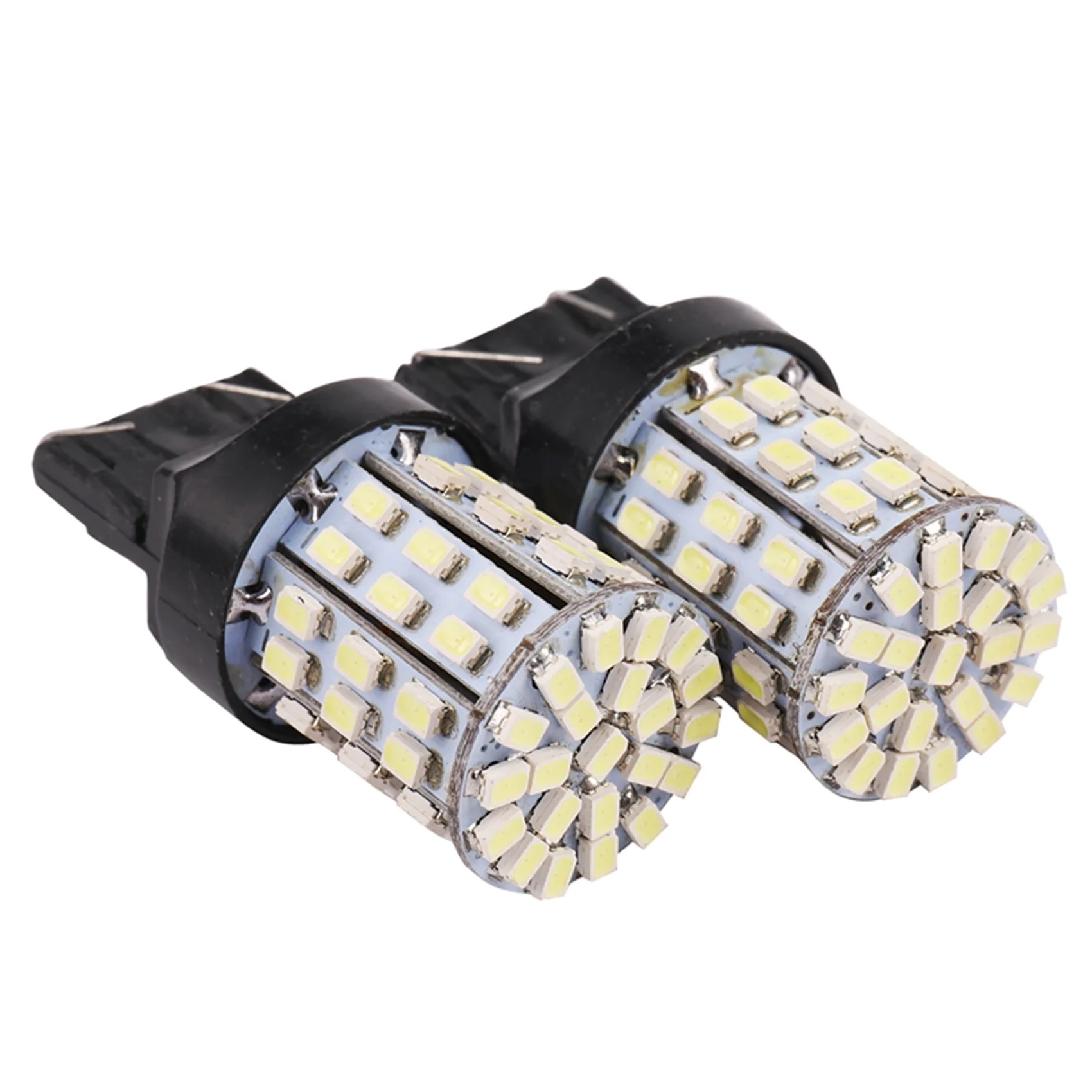 白色LED電球,ブレーキとテール用,t20 7440 7443 64 smd,6000k, 12v,2個