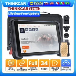 THINKCAR Thinkscan 689BT Diagnostic Tools Full System Automotive Scanner 34 Reset Lifetime Free ECU Coding CANFD DOIP Scan Tools