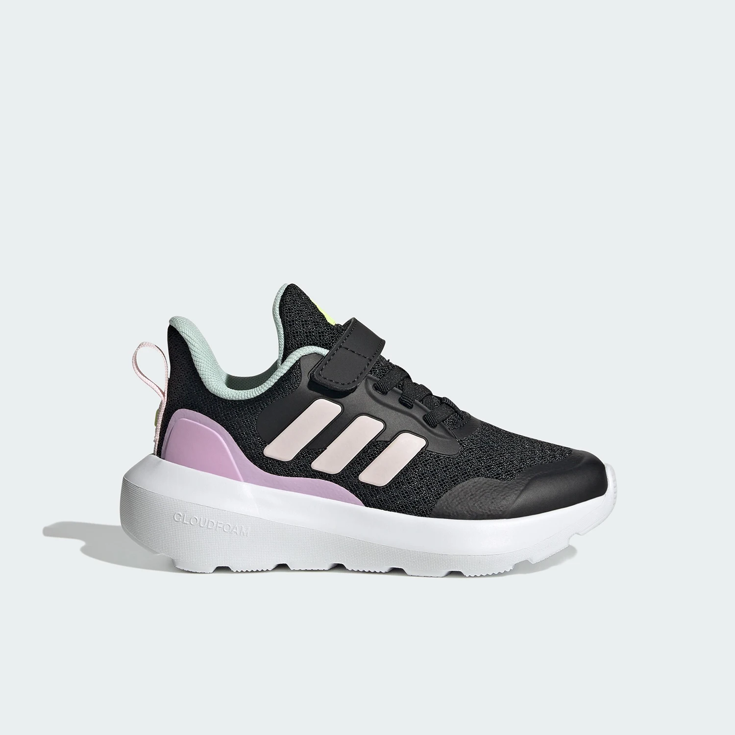 Оригинальные детские повседневные спортивные кроссовки Adidas FORTARUN на липучках JI2192