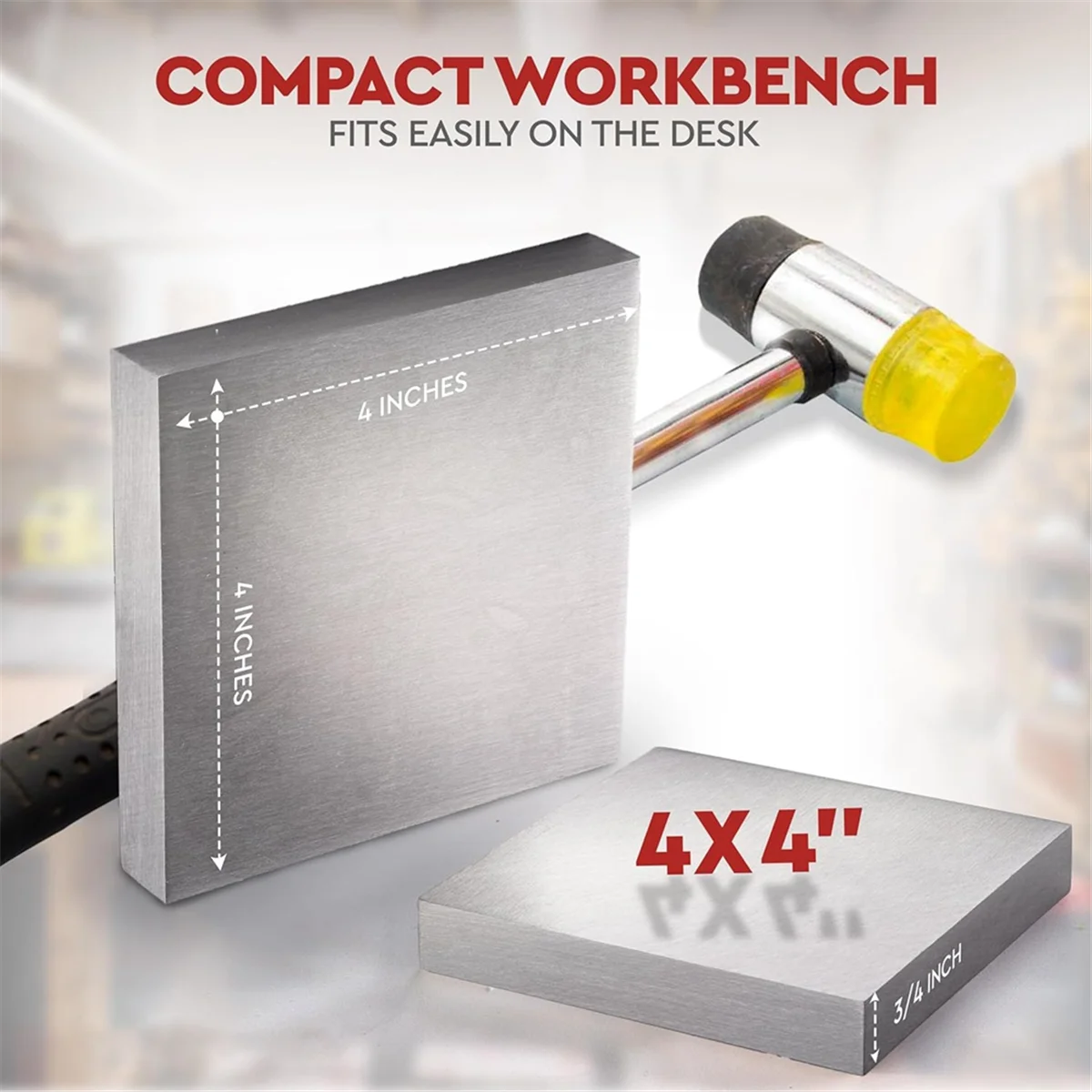 ABQR كتلة مقاعد البدلاء الفولاذية أدوات المجوهرات المسطحة - كتلة مقعد معدنية صلبة معالجة حرارية لصنع المجوهرات B