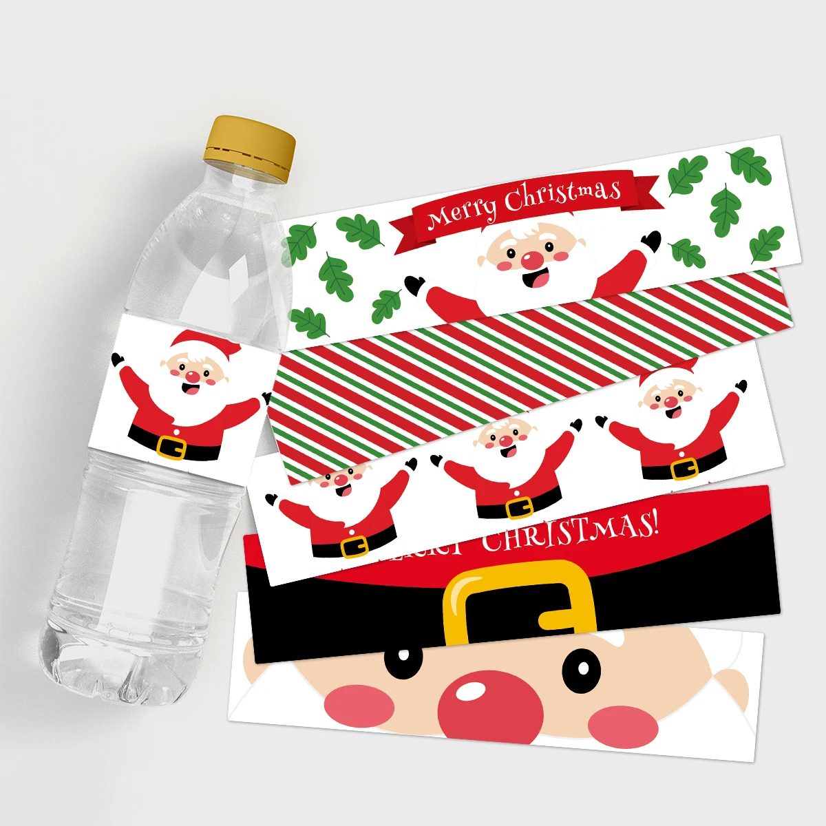15 قطعة ملصقات زجاجة ماء عيد الميلاد-شارات عيد ميلاد سعيد سانتا كلوز ، ملصقات للبهلوانات ، أكواب ، ديكور تغليف هدايا عيد الميلاد ذاتية الصنع
