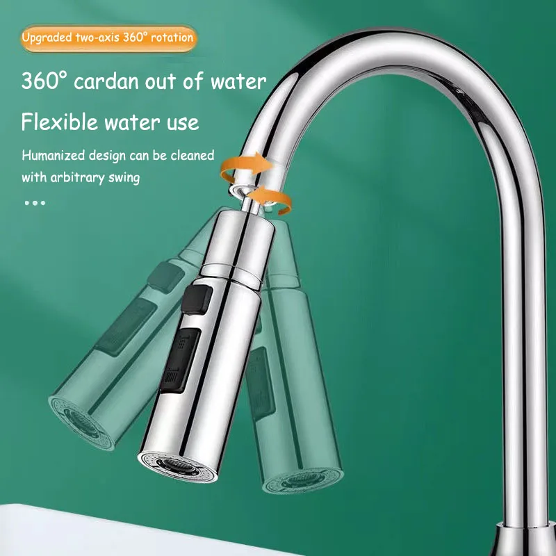 Kitchen Sink Faucet Multifunctional 360 ° Rotation Splash Proof Extend Faucets Accessories Removable Fixture Home Improvement