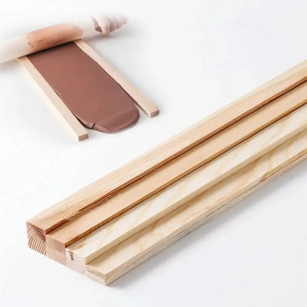 2 szt. Bezpiecznych prowadnica rolkowa błotnych do wyrobu ceramiki odpornej na pęknięcia i produkcji sosnowych narzędzi ceramicznych drewniany pasek