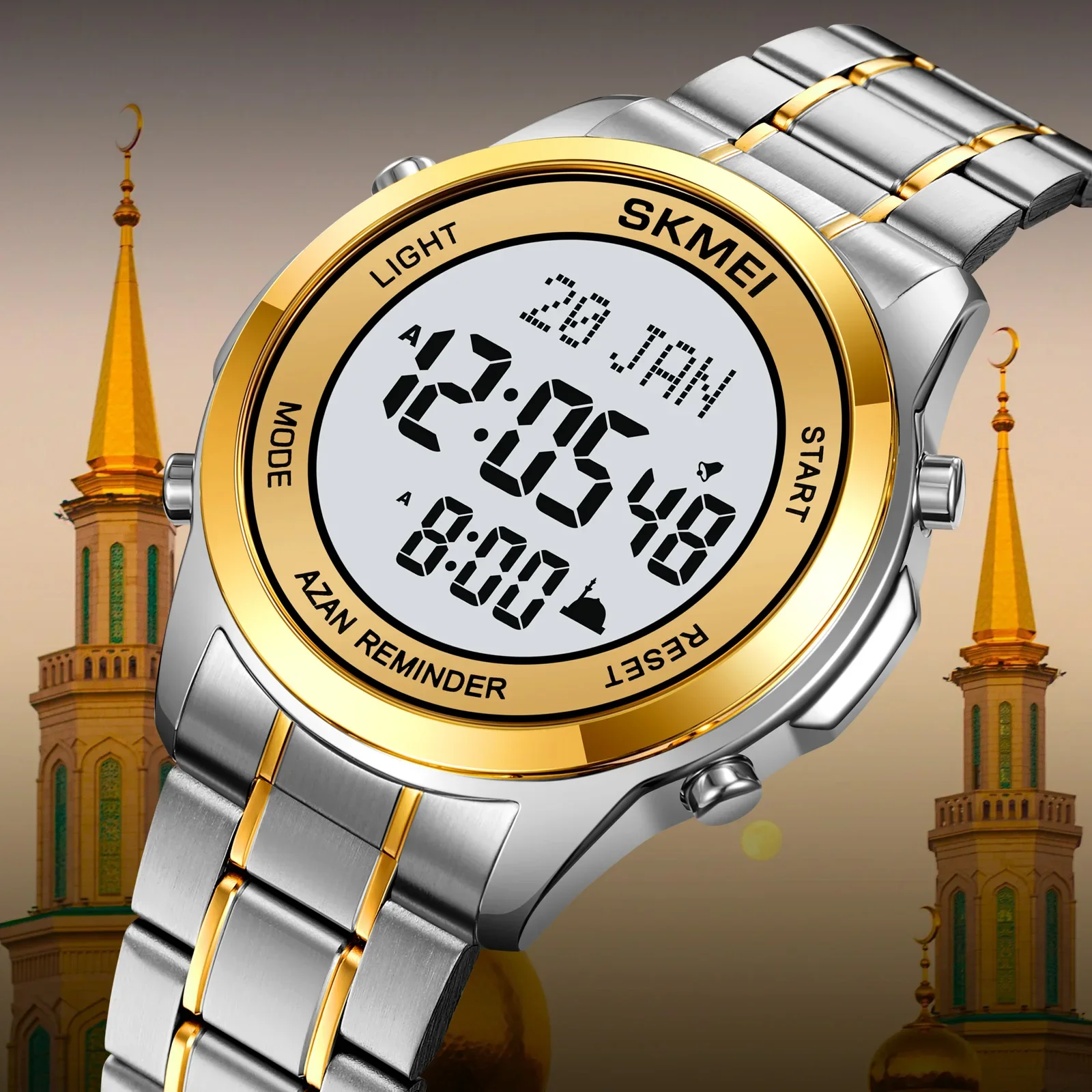 

SKMEI 2097 muslim oem odm qibla watch hot sale men waterproof digital watches