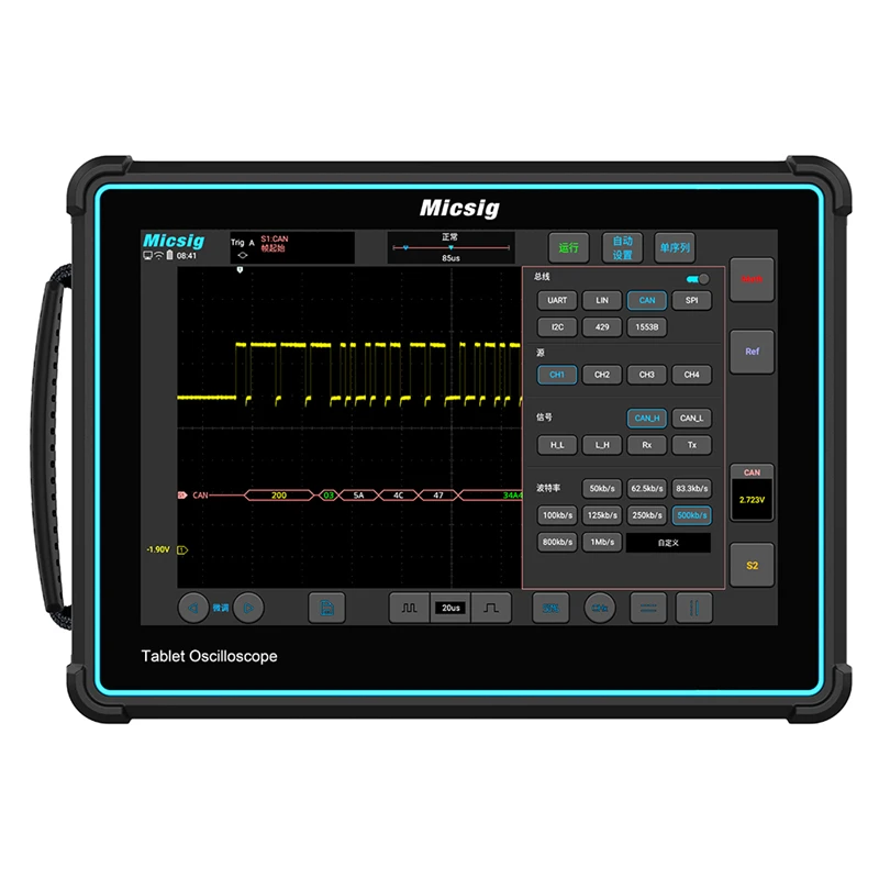 Micsig TO1004 TO2004 TO3004 płaski oscyloskop cyfrowy ręczny przenośny czterokanałowy tablet w pełni dotykowy 300M automatyczne narzędzie testowe